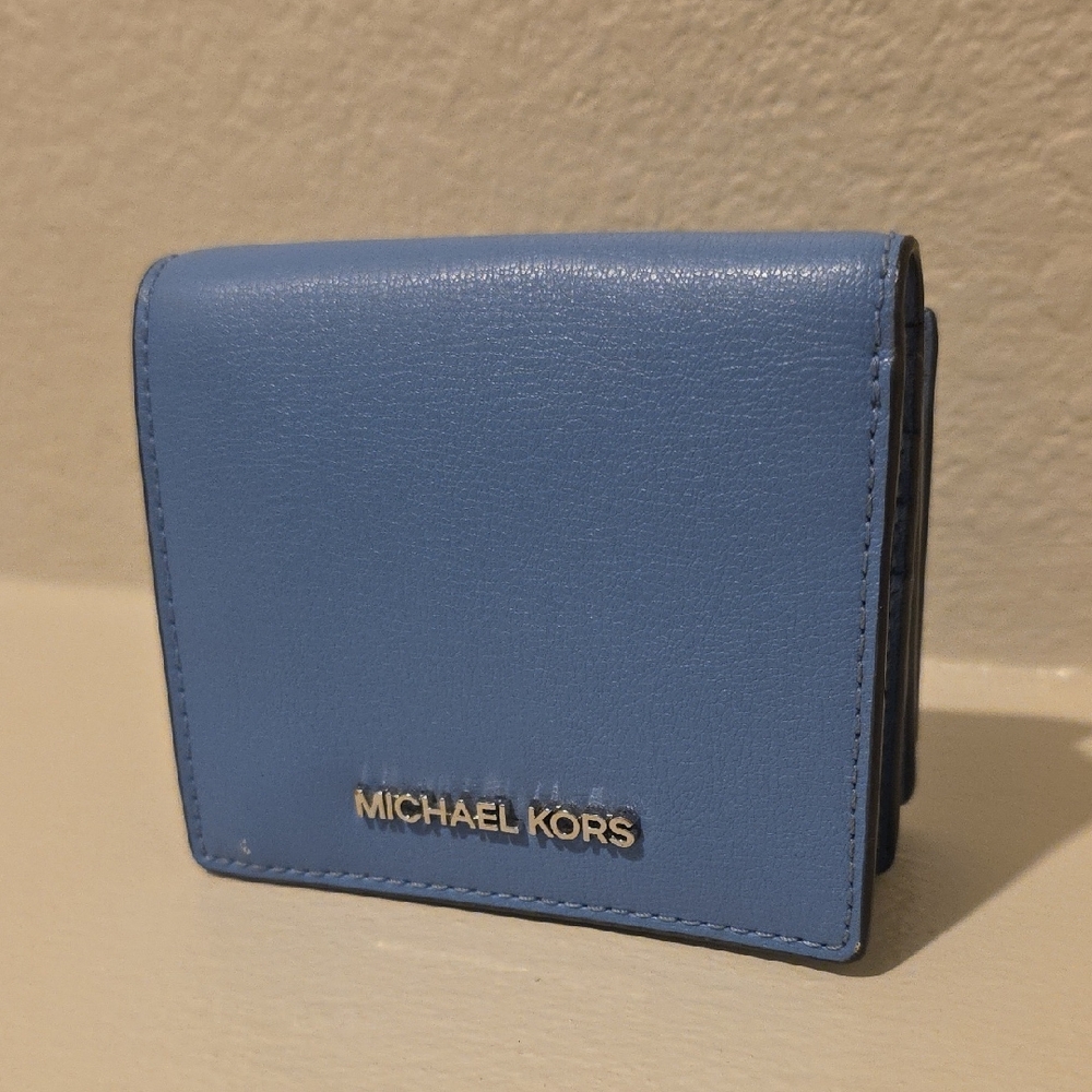 Michael Kors Light Blue Leather Wallet